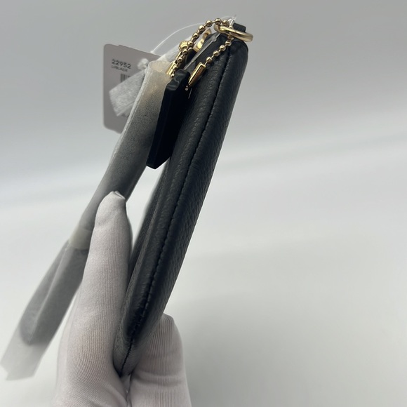 Coach Small Wristlet Light Gold/Black - Picture 3 of 13
